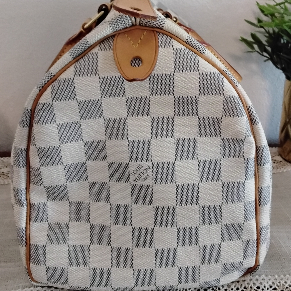 AUTENTIC Louis Vuitton Damier Azur Speddy 30 - Picture 6 of 16